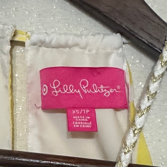 Lilly Pulitzer Yellow and Cream Halter Top - Picture 2 of 5